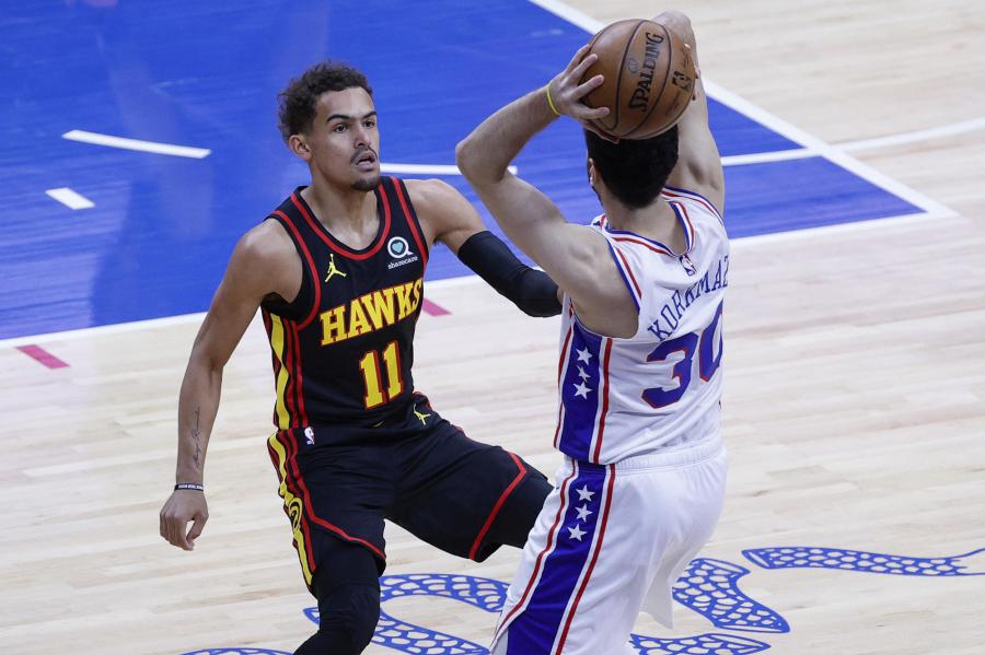 Hawks survive ice-cold Trae Young, stun 76ers in Game 7 to advance to conference finals
