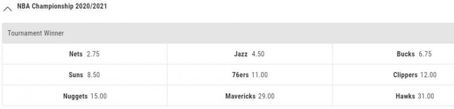 最新奪冠賠率出爐!籃網第一,太陽衝到第四,快艇仍第六!-黑特籃球-NBA新聞影音圖片分享社區