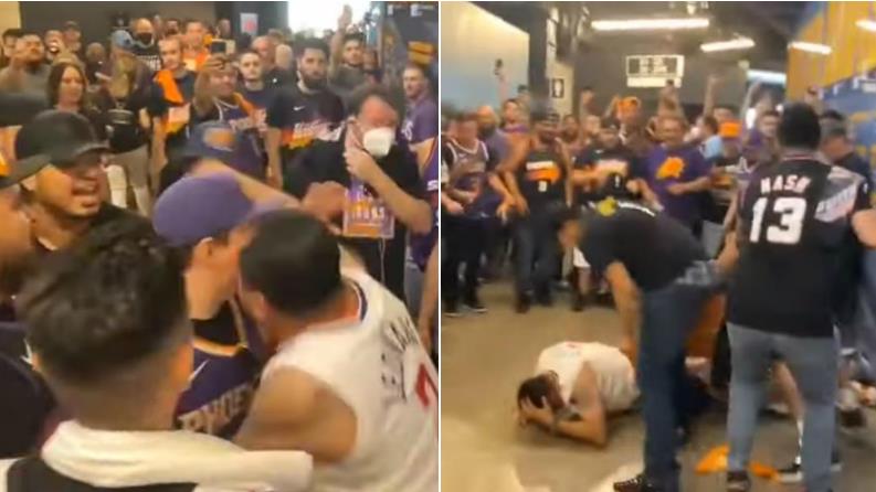 【影片】太陽球迷高呼4場橫掃!快艇球迷不滿直接出拳,隨後慘遭眾人群毆…-黑特籃球-NBA新聞影音圖片分享社區