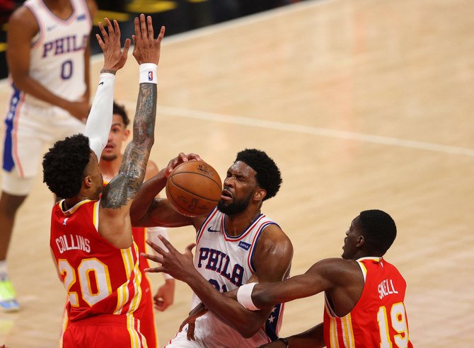 Embiid, 76ers beat Hawks 127-111 to take 2-1 lead in NBA series | Arab News