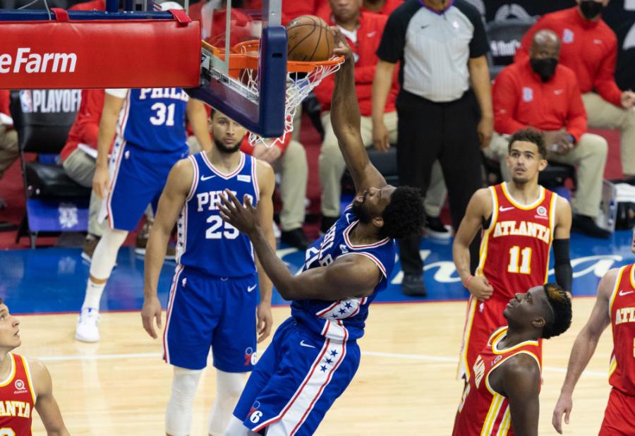 3 observations: Joel Embiid, Sixers get even with Trae Young, Hawks