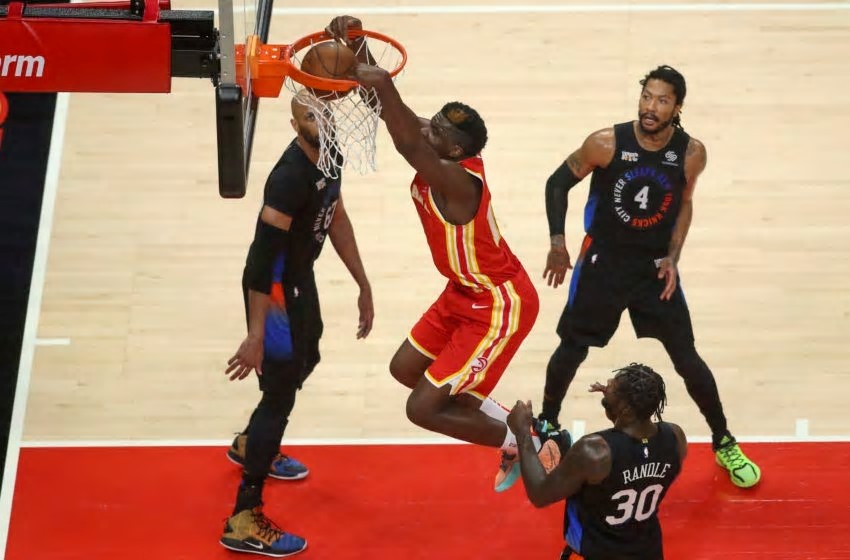 Clint Capela swatted Julius Randle and gave him the Mutombo finger wag (Video)