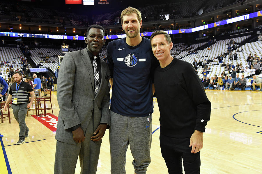 Dirk Nowitzki, Steve Nash, and Michael Finley by Jesse D. Garrabrant