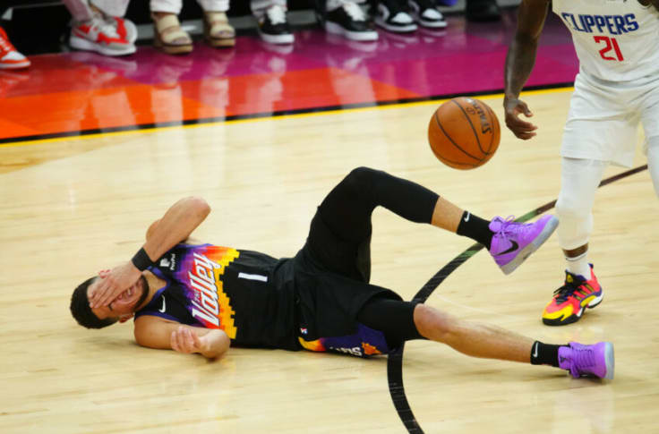 Look: Devin Booker needed stitches after Patrick Beverly headbutt