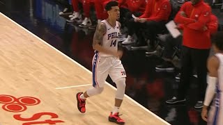 Danny Green limps off court after calf injury in game 3 vs Hawks! - YouTube