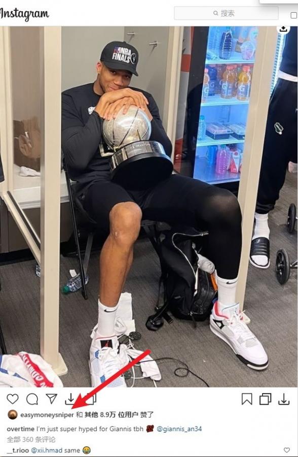 美媒曬字母哥抱東區冠軍獎杯照片，杜蘭特按讚！-黑特籃球-NBA新聞影音圖片分享社區