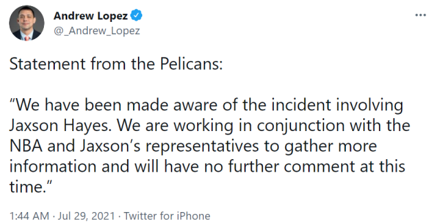 被捕送醫!鵜鶘潛力中鋒和洛杉磯警察發生肢體衝突,預計將遭到起訴!-黑特籃球-NBA新聞影音圖片分享社區