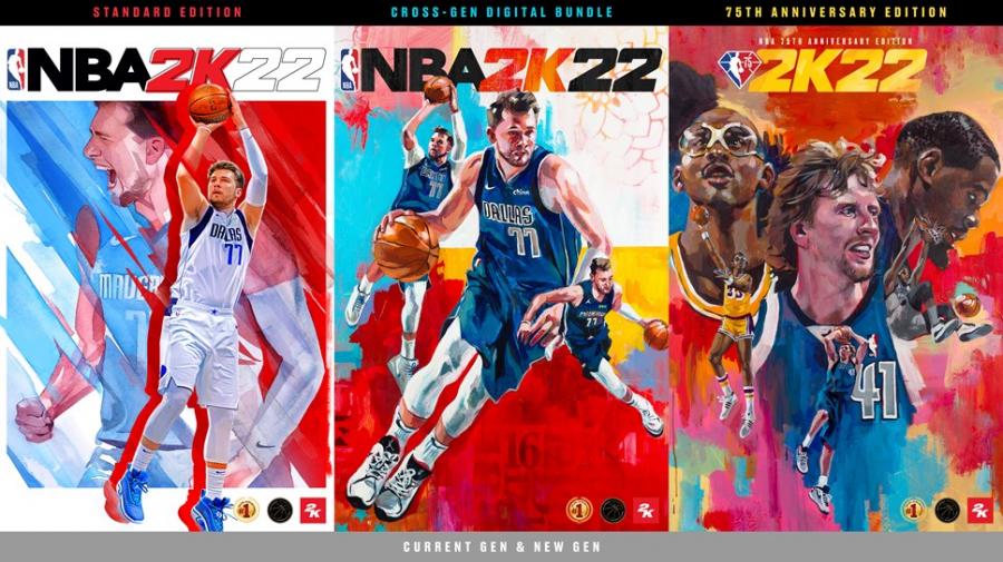 《NBA 2K22》封面球星公佈：標準版東契奇，75週年紀念版為天勾、德佬和杜蘭特！