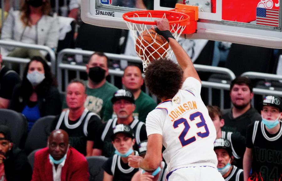 NBA Finals: Cameron Johnson unloads on P.J. Tucker