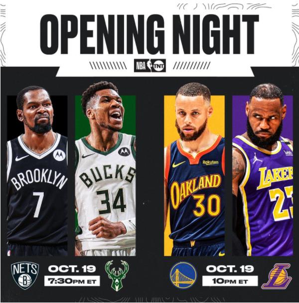 NBA揭幕週賽程和聖誕賽程齊出爐!湖人vs籃網最受期待,詹皇再沖里程碑!-黑特籃球-NBA新聞影音圖片分享社區