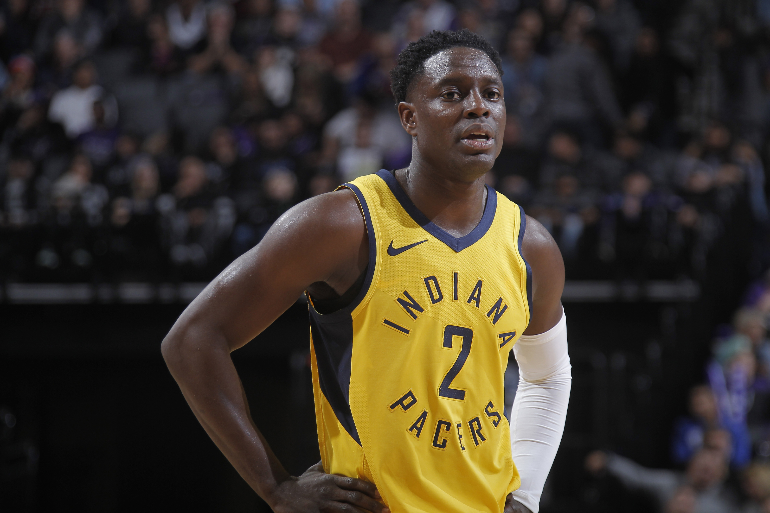 SACRAMENTO, CA - DECEMBER 1: Darren Collison #2 of the Indiana Pacers looks on during the game against the Sacramento Kings on December 1, 2018 at Golden 1 Center in Sacramento, California. NOTE TO USER: User expressly acknowledges and agrees that, by downloading and or using this photograph, User is consenting to the terms and conditions of the Getty Images Agreement. Mandatory Copyright Notice: Copyright 2018 NBAE (Photo by Rocky Widner/NBAE via Getty Images)