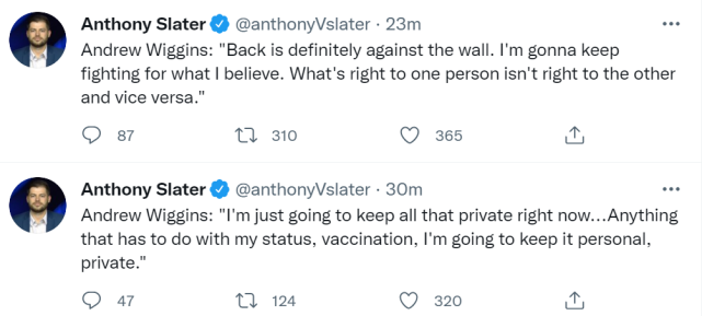 抗爭到底!Wiggins仍不打算接種疫苗:缺席比賽損失錢是我的問題,這不關你的事!-黑特籃球-NBA新聞影音圖片分享社區