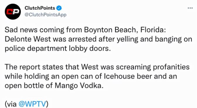 詹姆斯前隊友被捕!West醉酒大鬧警局,去年流落街頭被Cuban救助!-黑特籃球-NBA新聞影音圖片分享社區