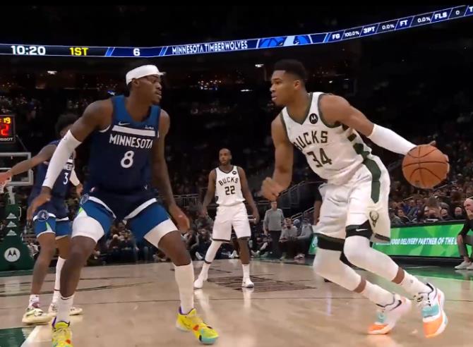 公鹿爆冷不敵灰狼！字母哥23中15空砍40+16+7+3火鍋，灰狼三少合砍79分掀青春風暴！（影）-黑特籃球-NBA新聞影音圖片分享社區