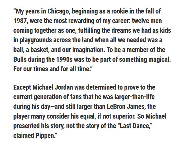 皮本再談喬丹《最後一舞》：拍紀錄片只為打壓詹姆斯，媒體在神話喬丹！-黑特籃球-NBA新聞影音圖片分享社區