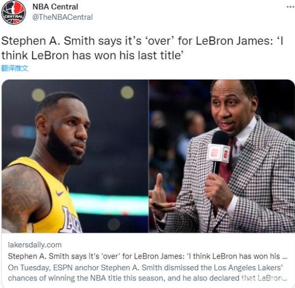 詹姆斯的時代結束了!名嘴言論引爭議:他已經贏得他最後一個總冠軍!-黑特籃球-NBA新聞影音圖片分享社區