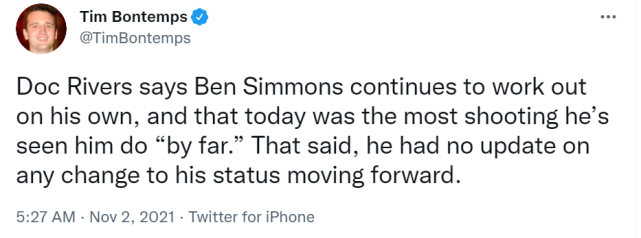 現在用功來得及嗎?Simmons訓練投籃量激增,老河流:這是我見他投最多的一次!-黑特籃球-NBA新聞影音圖片分享社區