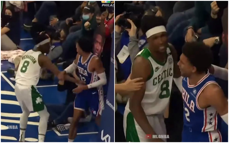 【影片】76人悍將不滿對手犯規動作過大,甩手並對其怒噴,後者回應:你還不夠格!-黑特籃球-NBA新聞影音圖片分享社區