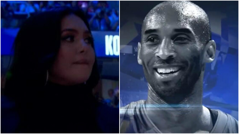 【影片】Mamba Forever！湖人致敬Kobe，畫面給到瓦妮莎時，瓦妮莎咬緊下唇避免落淚！-黑特籃球-NBA新聞影音圖片分享社區