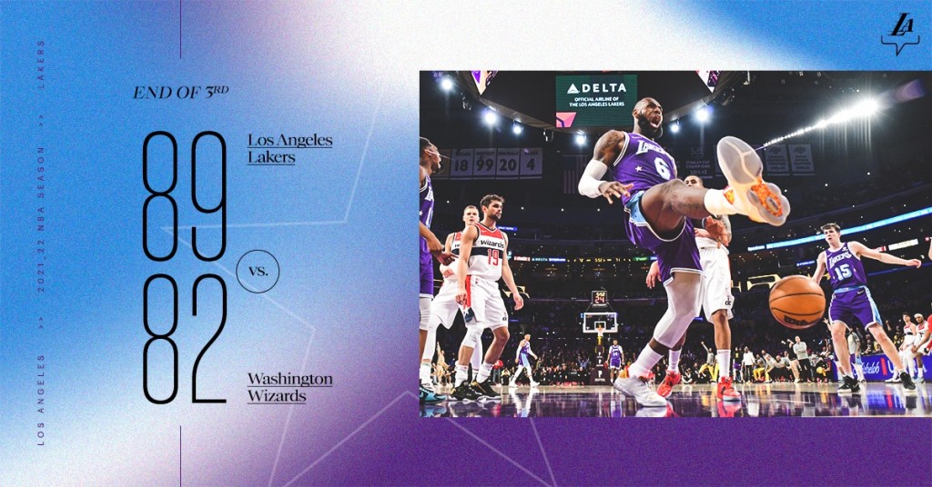 【影片】暴扣三分樣樣有！詹姆斯一人連轟12-0狂潮打停巫師，第三節單節獨攬19分-黑特籃球-NBA新聞影音圖片分享社區