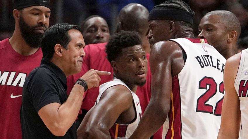 Erik Spoelstra jokes when asked about Jimmy Butler - Udonis Haslem altercation