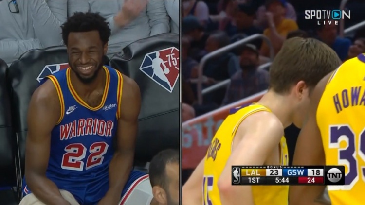 NBA / 【影片】一級惡意犯規!Wiggins上籃肘到Reaves面部,在場邊無奈露出尷尬笑容:我不是故意的啦!-黑特籃球-NBA新聞影音圖片分享社區