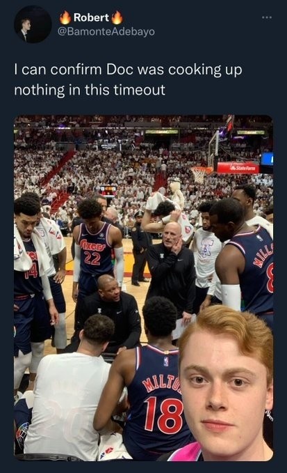 NBA / 嘲諷度拉滿!76人0-2落後,老河流被現場熱火球迷社媒質疑:他暫停一直在講廢話!-黑特籃球-NBA新聞影音圖片分享社區
