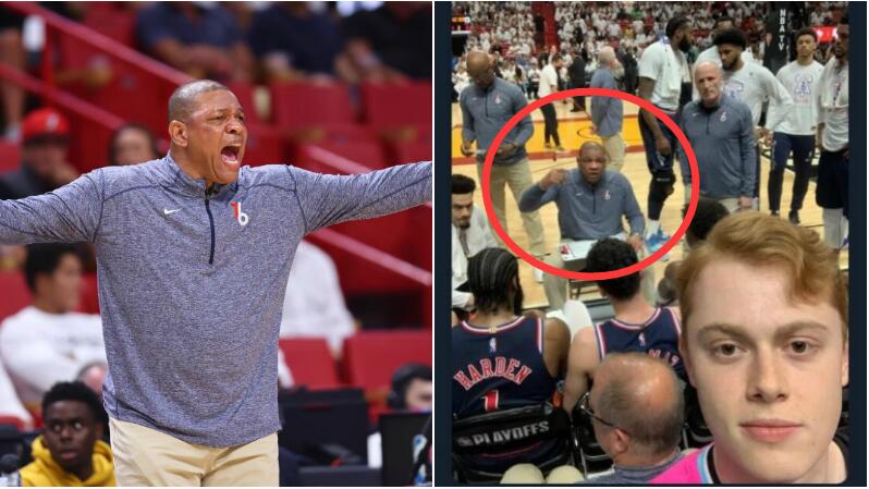 NBA / 嘲諷度拉滿!76人0-2落後,老河流被現場熱火球迷社媒質疑:他暫停一直在講廢話!-黑特籃球-NBA新聞影音圖片分享社區