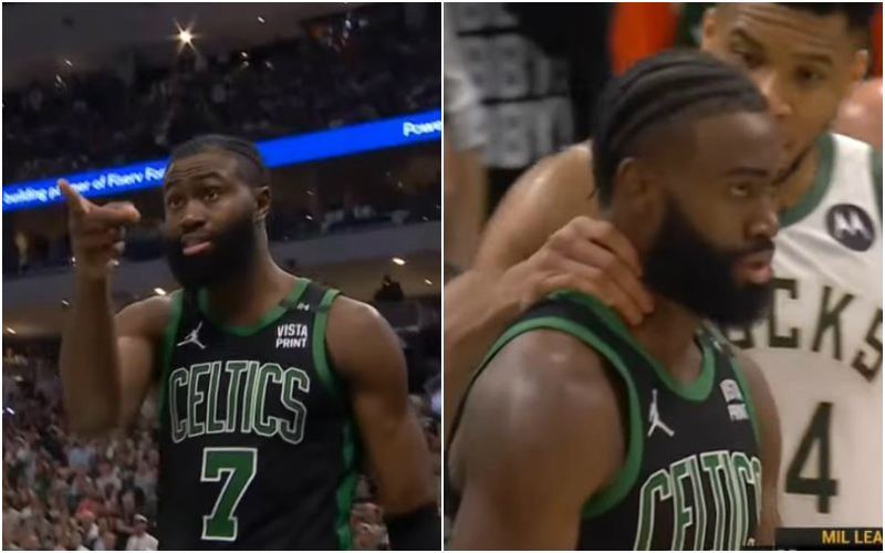 NBA / 【影片】空中被推腰,布朗指著字母哥怒噴!字母哥本想勾肩布朗以示友好,布朗推開字母哥:把手拿開!-黑特籃球-NBA新聞影音圖片分享社區