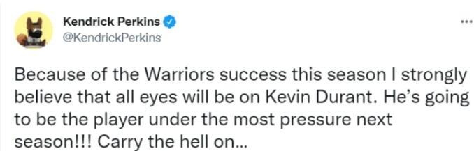 Wiggins替代杜蘭特仍輕鬆進冠軍賽？杜蘭特遭球迷挖苦，隨後本人上線回懟！-黑特籃球-NBA新聞影音圖片分享社區