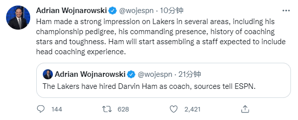 哈姆成為湖人新帥真因曝光！詹姆斯激動發聲歡迎，專家詳解衝冠大麻煩！-黑特籃球-NBA新聞影音圖片分享社區