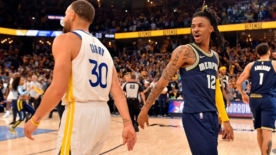 Ja Morant playfully chirps at Steph Curry after Warriors' Game 2 loss | RSN