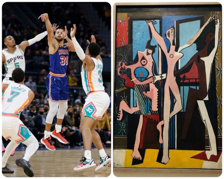 NBA / 當柯瑞與藝術碰撞會產生什麼火花?美媒整理柯瑞的經典動作,竟和畢加索作品重合!-黑特籃球-NBA新聞影音圖片分享社區