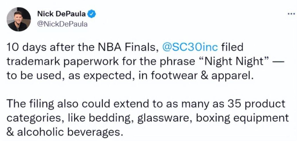 NBA / 大賺一筆!曝柯瑞早已註冊「晚安安」商標,招牌慶祝動作風靡全球!-黑特籃球-NBA新聞影音圖片分享社區