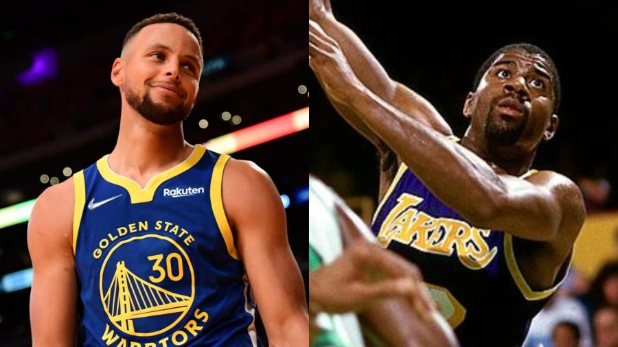 Stephen Curry's Warriors join Magic Johnson's Lakers in unique feat vs  Celtics | Marca