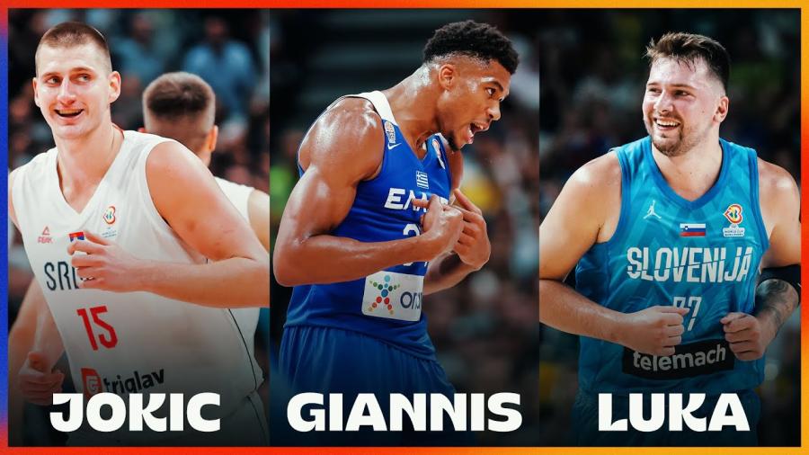 Nikola JOKIC 🇷🇸 Giannis ANTETOKOUNMPO🇬🇷 Luka DONCIC 🇸🇮 put on a SHOW | #FIBAWC 2023 Qualifiers - YouTube