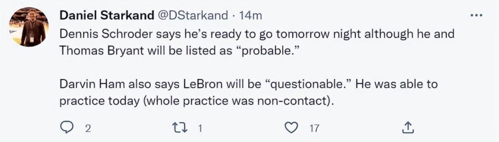 NBA / 完整體湖人要來了!詹姆斯有望戰活塞復出,兩大新援傷愈預計上演首秀!-黑特籃球-NBA新聞影音圖片分享社區