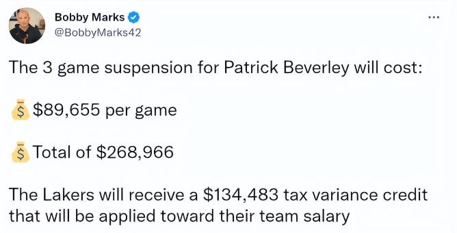 NBA官宣禁賽貝弗利3場!他為里夫斯出頭背後推倒艾頓:損失近27萬美元!-黑特籃球-NBA新聞影音圖片分享社區