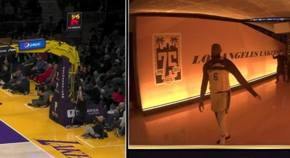 NBA / 【影片】詹姆斯5分鐘砍10分卻受傷：遭遇意外崴腳返回更衣室，小腿也磕破流血！-黑特籃球-NBA新聞影音圖片分享社區