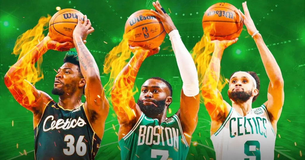 celtics-news-boston-ties-wild-franchise-record-after-barrage-of-three-pointers-vs-hornets
