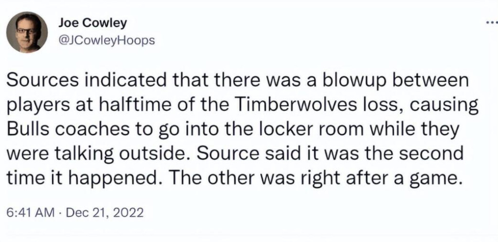 NBA / 曝公牛發生內訌!拉文與球隊存在分歧,更衣室多次激烈爭吵,多名球員不滿拉文!-黑特籃球-NBA新聞影音圖片分享社區