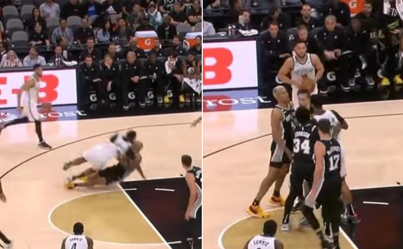 NBA / 【影片】Rodman傳人！Sochan向大Morris噴垃圾話，隨後雙方抱摔場面非常混亂！