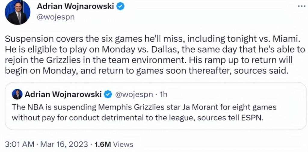 NBA / 莫蘭特處罰結果公佈!被停薪禁賽八場,本人風波後首次現身並道歉:我不是一個好榜樣!-黑特籃球-NBA新聞影音圖片分享社區