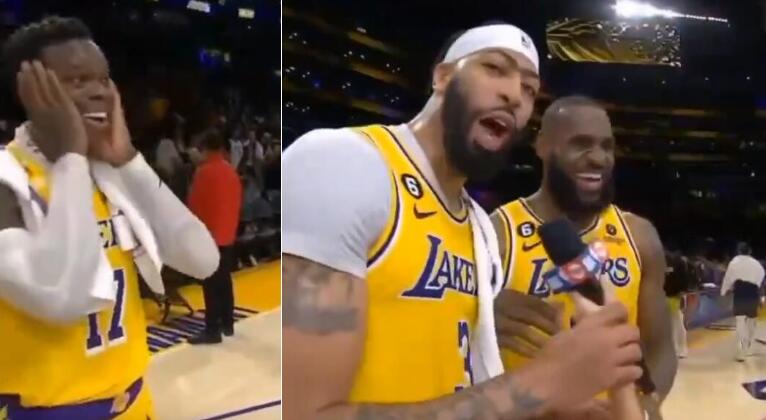 NBA / 砍21分+關鍵三分成湖人真大腿!賽後施羅德採訪,一眉哥搶麥道歉:是我搞砸了他的制勝球!-黑特籃球-NBA新聞影音圖片分享社區