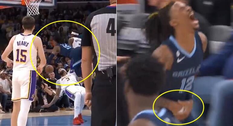 NBA / 【影片】輸球還迎壞消息!莫蘭特重摔受傷,或要缺席G2,自曝右手疼痛達到10級:甚至解不開襪子!-黑特籃球-NBA新聞影音圖片分享社區
