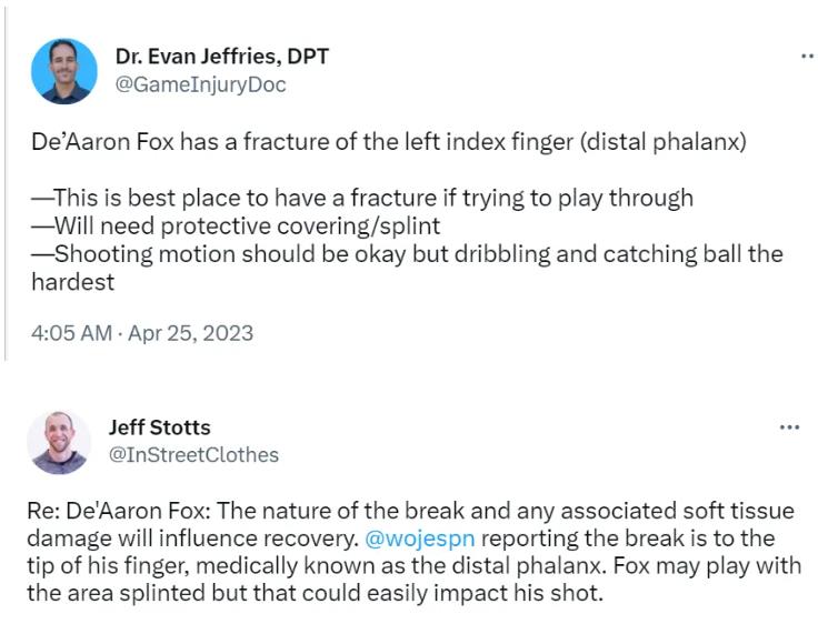 國王遭重創!福克斯左手食指骨折:受傷一幕曝光+天王山之戰上場概率僅25%!-黑特籃球-NBA新聞影音圖片分享社區