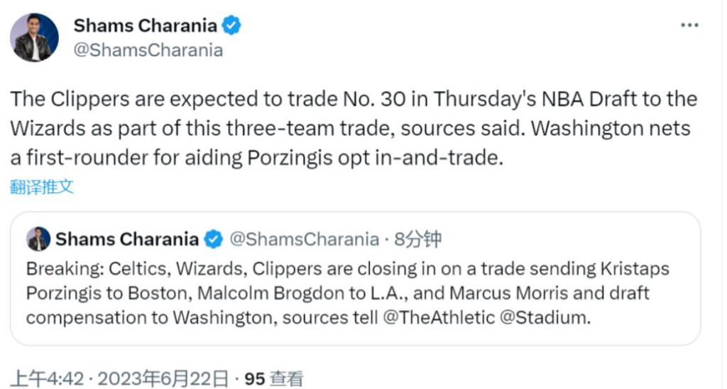NBA / 綠軍快艇巫師將達成三方交易!波神聯手雙探花衝冠,布羅格登馳援「雷喬」!-黑特籃球-NBA新聞影音圖片分享社區