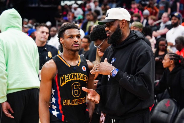 LeBron James' son Bronny rushed to hospital after suffering heart attack in  basketball practice | talkSPORT