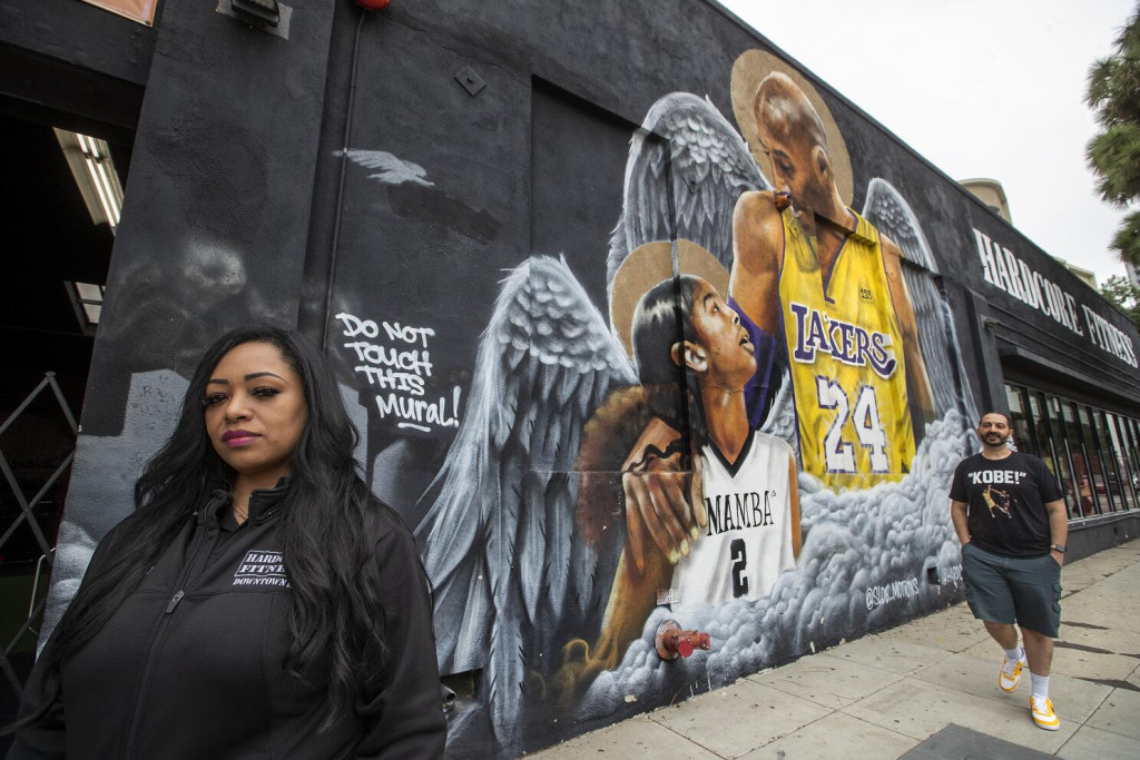 Landlord wants mural of Kobe Bryant and her daughter Gianna taken down