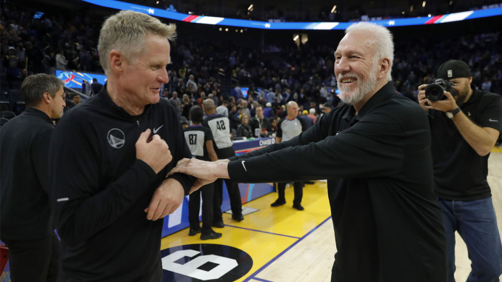 steve-kerr-gregg-popovich-GettyImages-1446592836